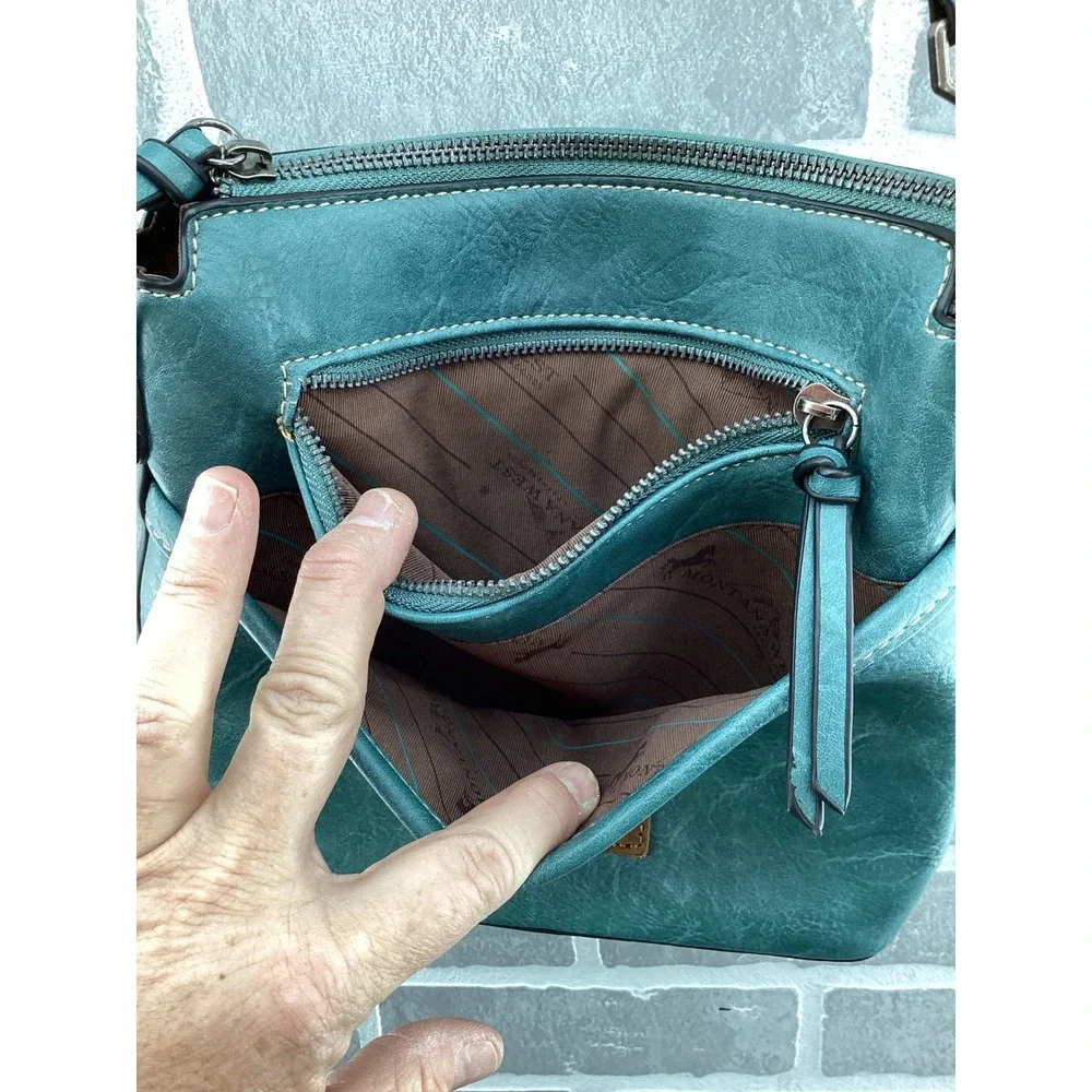 Montana West Select Teal Crossbody Bag Faux Leather Adjustable Strap Pocket